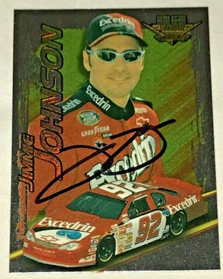 Jimmie Johnson 2002 Wheels High Gear Rookie Excedrin F38 Rare Autographed Card