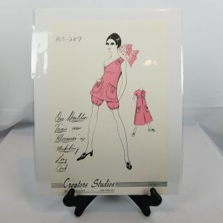 Creators Studios Vintage Mid Century Fashion Design Stat Sheet B1f5