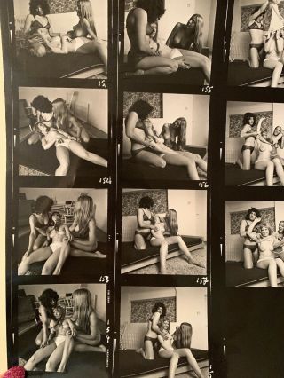 Vintage 8x10 Contact Sheet 1960’s Art 3 Young Women Play By Bruce Warland