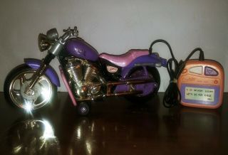 Barbie 1999 Motorcycle With Tethered Remote And Headlight Great
