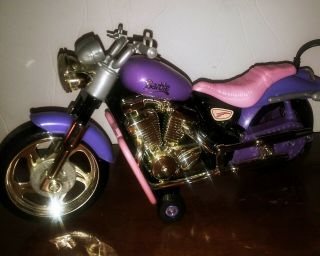 Barbie 1999 Motorcycle With Tethered Remote And Headlight Great 2