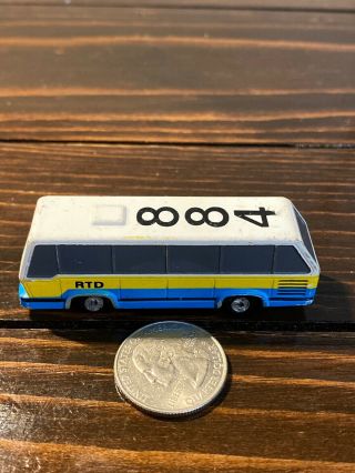 Micro Machines Public Transportation Bus Rtd Airport Transit 1989 Galoob Rare