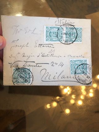 Rare 1897 São Tomé (portuguese Colonial) Postal Cover To Milan Italy