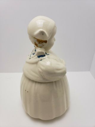Antique Dutch Girl Cookie Jar 1930 ' s Lester M Chase Design Ludowici Celadon 3