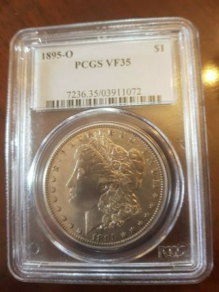 1895 - O Morgan Silver Dollar $1 - Pcgs Vf35 - Rare Certified Coin
