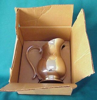 Vtg.  Newport Silver Plate Gorham Textron Vb 300 Water Pitcher Ice Guard Org.  Box