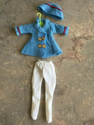 Vintage Vogue Skinny Ginny Doll Blue Coat Outfit 4a