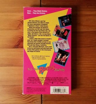 Bill & Ted ' s Bogus Journey VHS 1991 Orignal Orion Rare Yellow Tape Keanu Reeves 2
