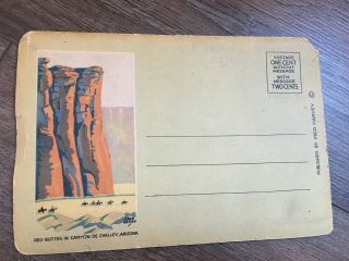 Rare Arizona Grand Canyon Postcard Booklet By Fred Harvey Postcard Folder
