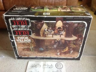 Vintage Star Wars Ewok Village Palitoy Box Parts 100 Complete,  Figures X5