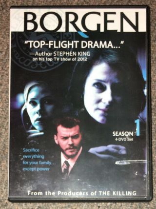 Borgen: Season 1 Dvd (2012) Rare Danish West Wing Series 4 - Disc Set,  10 Episodes