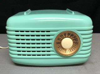 Stunning Rare Green Turquoise Westinghouse Plaskon Vacuum Tube Radio 501