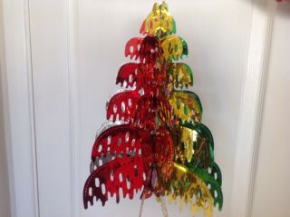 Vintage Christmas Decoration - Foil Bell - Pull Out - Approx 30.  5cm Long