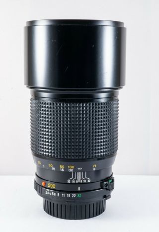 EXC,  Minolta MD 200mm f/2.  8 rare lens for Minolta SR MC mount also Sony E FE 3