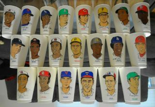 1972 7 - 11 Slurpee Baseball Cups Complete Set Of 60 (20 Hof) 7 Eleven Rare