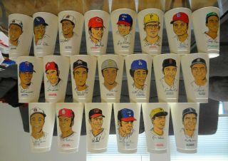 1973 7 - 11 Slurpee Baseball Cups Complete Set Of 80 (40 Hof) 7 Eleven Rare