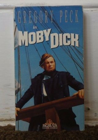 Moby Dick Rare & Oop Gregory Peck Movie Mgm/ua Home Video Release Vhs