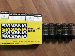 Rare Nos Date Matched Boxed Sleeve Of 5 Sylvania Fat 6ca7/el34 Amplifier Tubes