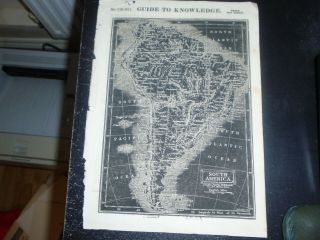 C 1830 Antique Map,  South America,  From Pinnock 