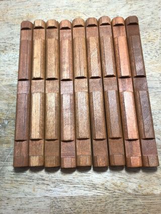 Vintage 3 Notch Lincoln Logs 7 1/2 Inch Round Set Of 9