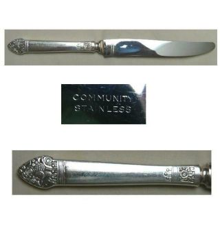 King Cedric 1933 Dinner Knife Hollow Handle French Blade By Community Plate