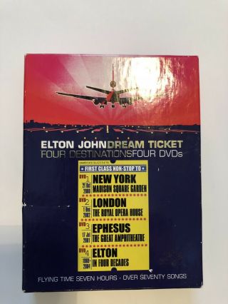 Elton John - Dream Ticket Four Destination Four Dvd’s 2005 Box Set Rare