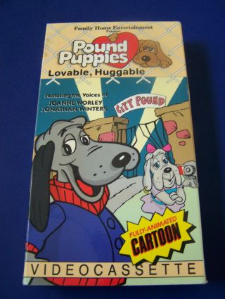 Rare 1986 POUND PUPPIES Lovable,  Huggable VHS VIDEO 50 Mins J.  Worley J.  Winters 2