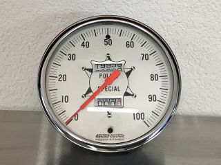 Very Rare And 5” Stewart Warner Police Speedometer Great Scta Trog