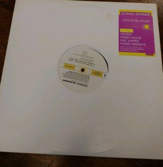 Donna Summer - Love Is The Healer 12 " Vinyl Lp Maxi Single Promo 2 Rare Oop