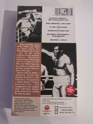 Wrestling Classics - Volume.  4 - (VHS,  1991) Rare 2