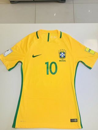 Match Worn Neymar Brazil 2018 World Cup Qualifiers Shirt.  Very Rare 