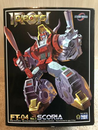 Fan Toys Iron Dibots Ft - 04 Scoria Masterpiece Slag Transformers Dinobots