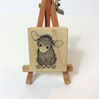 Wood Rubber Stamp House Mouse Retired Rare 114