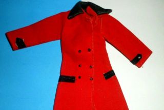 LONG RED BLACK COAT CLONE BARBIE SHILLMAN Sindy Maddie Mod 1970 ' s clothes 2