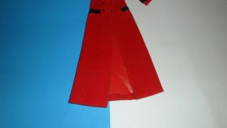 LONG RED BLACK COAT CLONE BARBIE SHILLMAN Sindy Maddie Mod 1970 ' s clothes 3