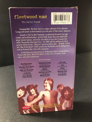 FLEETWOOD MAC: THE EARLY YEARS (VHS,  1996) Rare NTSC US Documentary RHINO 2