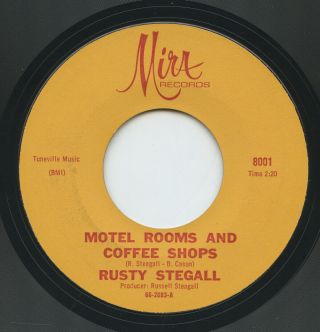 Rare Country 45 - Rusty A.  K.  A.  Red Stegall - Motel Rooms And Coffee Shops - Mira