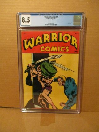 Warrior Comics 1 Cgc 8.  5 Vf,  1945 Rare Gerber 8 Bondage Gga Torture Only 2 Finer