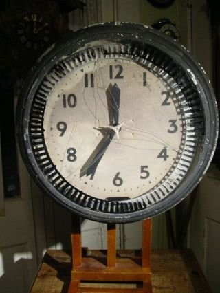 Vintage Rare Neon Spinner Clock For Restoration Or Parts Winter Project