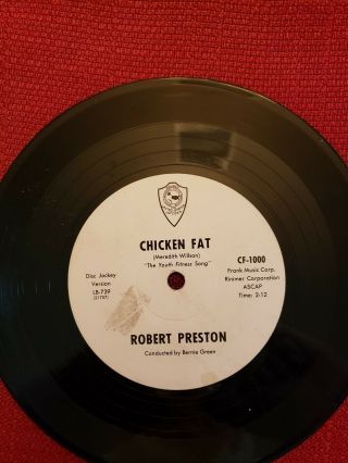 Chicken Fat 7 " Vinyl Record Robert Preston Youth Fitness Rare Jaycee Version