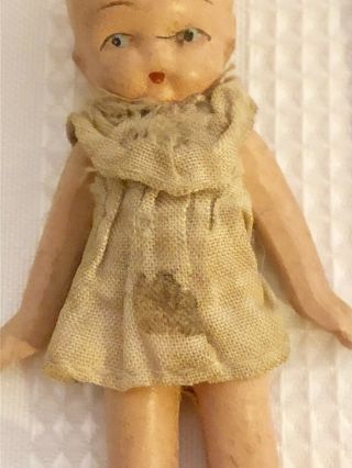 Adorable Antique Painted Bisque Doll Made In Japan Outfit