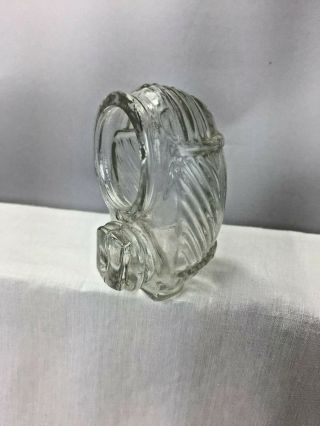 Vintage / Antique Art Deco Clear Glass Usa 2 Bird Cage Feeder Water Cup Bowl