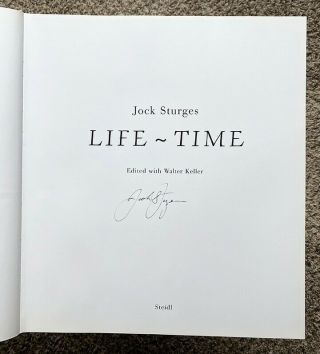 Jock Sturges Life Time Hardcover RARE SIGNED 1st Edition 2