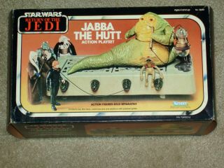 Vintage Star Wars 1983 Jabba The Hutt Playset Rotj Canada Boxed Mib Afa It