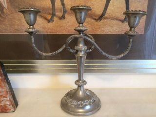 Large Silver Plated Candlestick / Candleabra Lanthe Of England