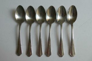 6 Vintage Dubarry Pattern Stainless Steel Tea Spoons Appr.  5.  25 " /13.  5cms