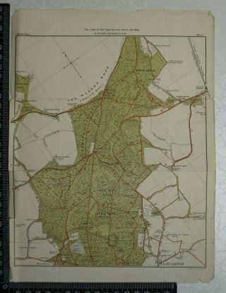 1923 Vintage Map Of Epping Forest - Epping Thicks,  Loughton,  The Forest.