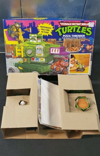 1989 Teenage Mutant Ninja Turtles Pizza Thrower Vehicle Playmates Nib Opened