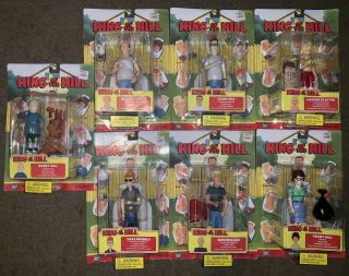 Rare Vintage Misb King Of The Hill Action Figures Complete Set Bobby Hank