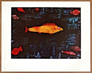 Paul Klee Goldfish Rare Vintage 1st Limited Edition 1960 Lithograph